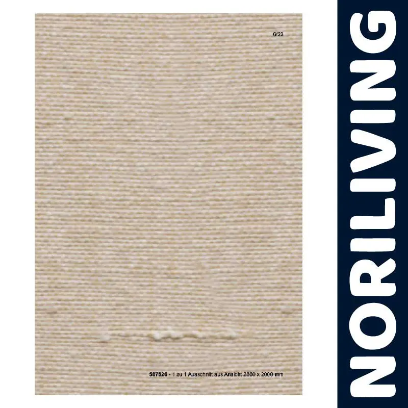 Nahaufnahme eines cremefarbenen Textilstücks mit Struktur von NORILIVING