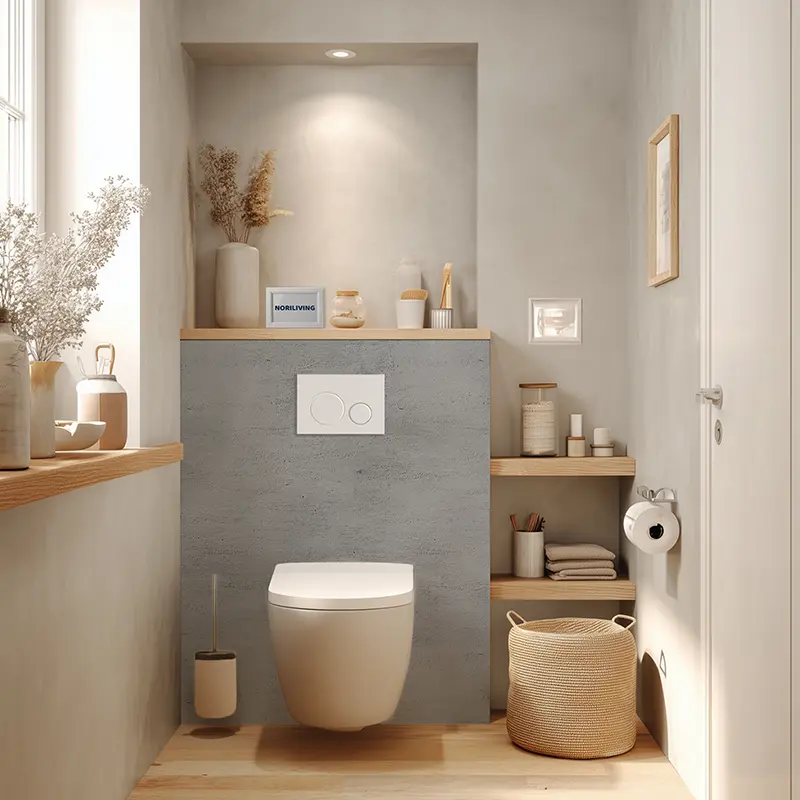 Toilettenrückwand Alu Stein mittel grau Beton 262