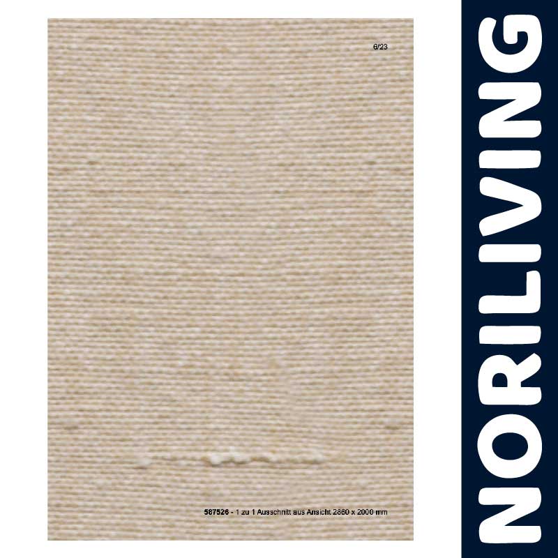 Nahaufnahme eines cremefarbenen Textilstücks mit Struktur von NORILIVING